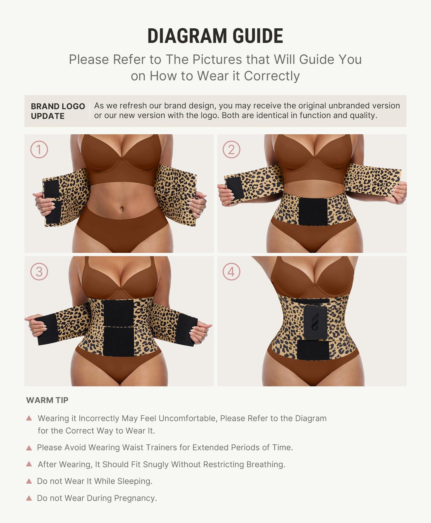 FeelinGirl Workout Waist Trainer Belt for Women Corset Waist Trimmer Belly Band Body Shaper Sports Girdles Leopard M