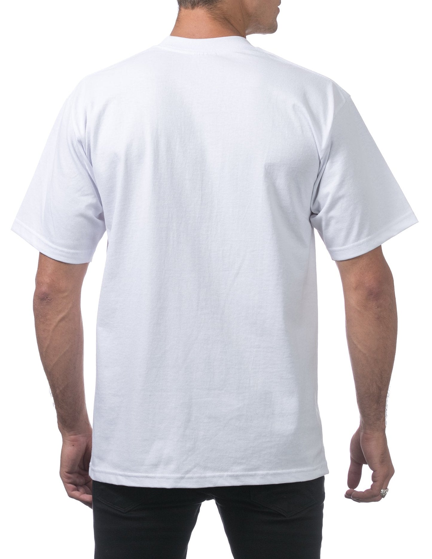 Pro Club Men's 3-Pack Heavyweight Cotton Short Sleeve Crew Neck T-Shirt, White, X-Large