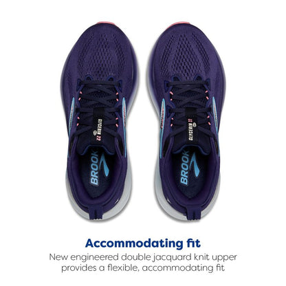 Brooks Women’s Glycerin 22 Neutral Running Shoe - Blue Ribbon/Peacoat/Dianthus - 11 Wide