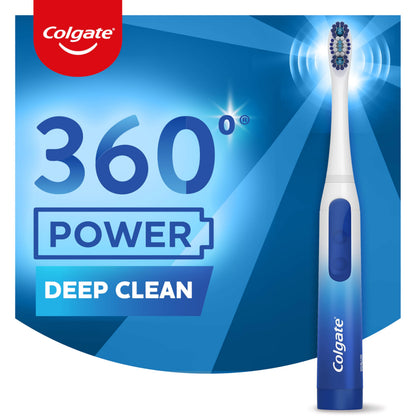 Colgate 360 Floss Tip Sonic Powered Battery Toothbrush Refill Pack - 2ct