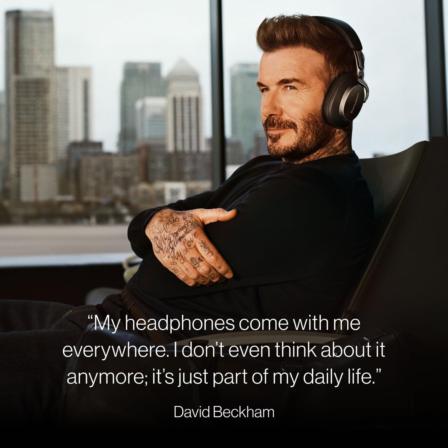 Bowers & Wilkins Px8 S2 Wireless Over-Ear Headphones, Active Noise Cancelling & Transparency Mode, High-Res Playback, 30H Playtime with Quick Charge Support, Bluetooth Headphones, Onyx Black