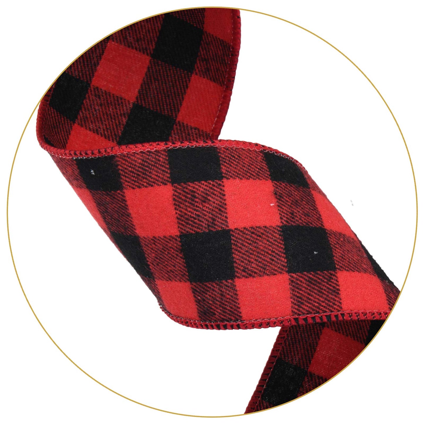 Christmas Checked Tree Topper,48x13 Inches Large Toppers Bow,Red and Black Plaid Buffalo Decorative Bows for Christmas Decoration (Red and Black Plaid)