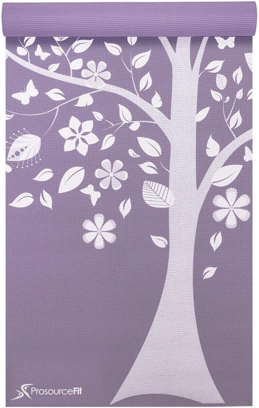 ProsourceFit Yoga Mats 3/16” (5mm) Thick for Comfort & Stability with Exclusive Printed Designs