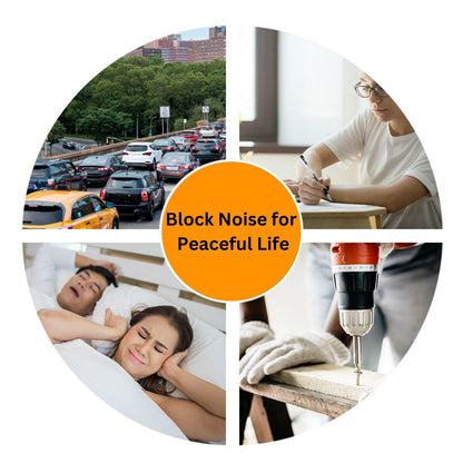 Quality Foam Ear Plugs 10 Pair - 32dB Soft Foam Earplugs for Sleeping Noise Cancelling Disposable - Individually Wrapped High Decibel Ear Plugs for Noise Reduction Construction Work Shooting Music