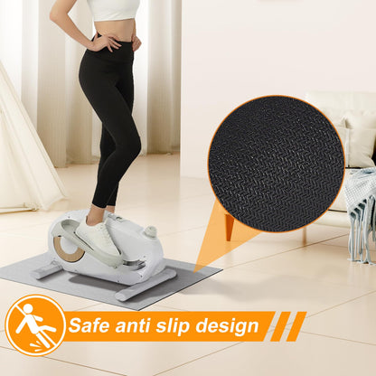 Wiojtry Double Non-Slip Workout Mat for Ellipse Leg Exerciser, Ellipse Machine Mat, Exercise Mat for Under Desk Ellipticals, Suitable for Electric Seated Foot Pedal Exerciser