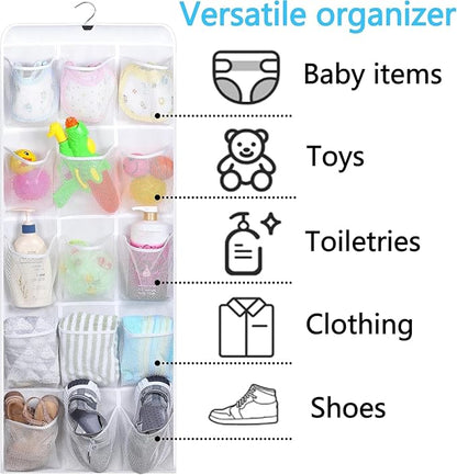 MISSLO 30 Large Pockets Dual Sided Hanging Baby Shoe Organizer