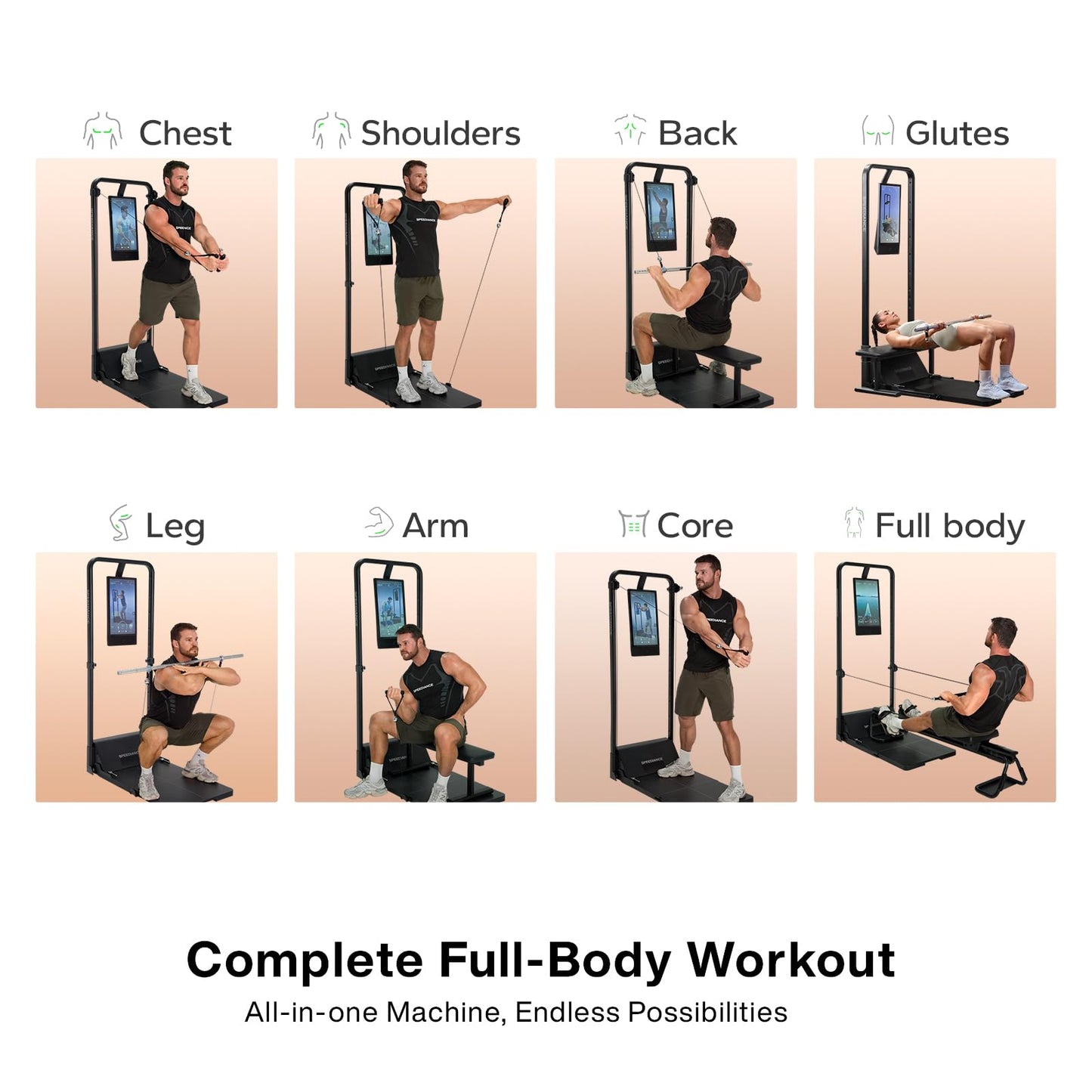 Speediance Home Gym, Smart AI-Powered Multi-Functional Smith Machine for Full Body Strength Training, All-in-one Gym Equipment, Digital Weight System, Workout Station, Squat Rack, Gym Monster 2