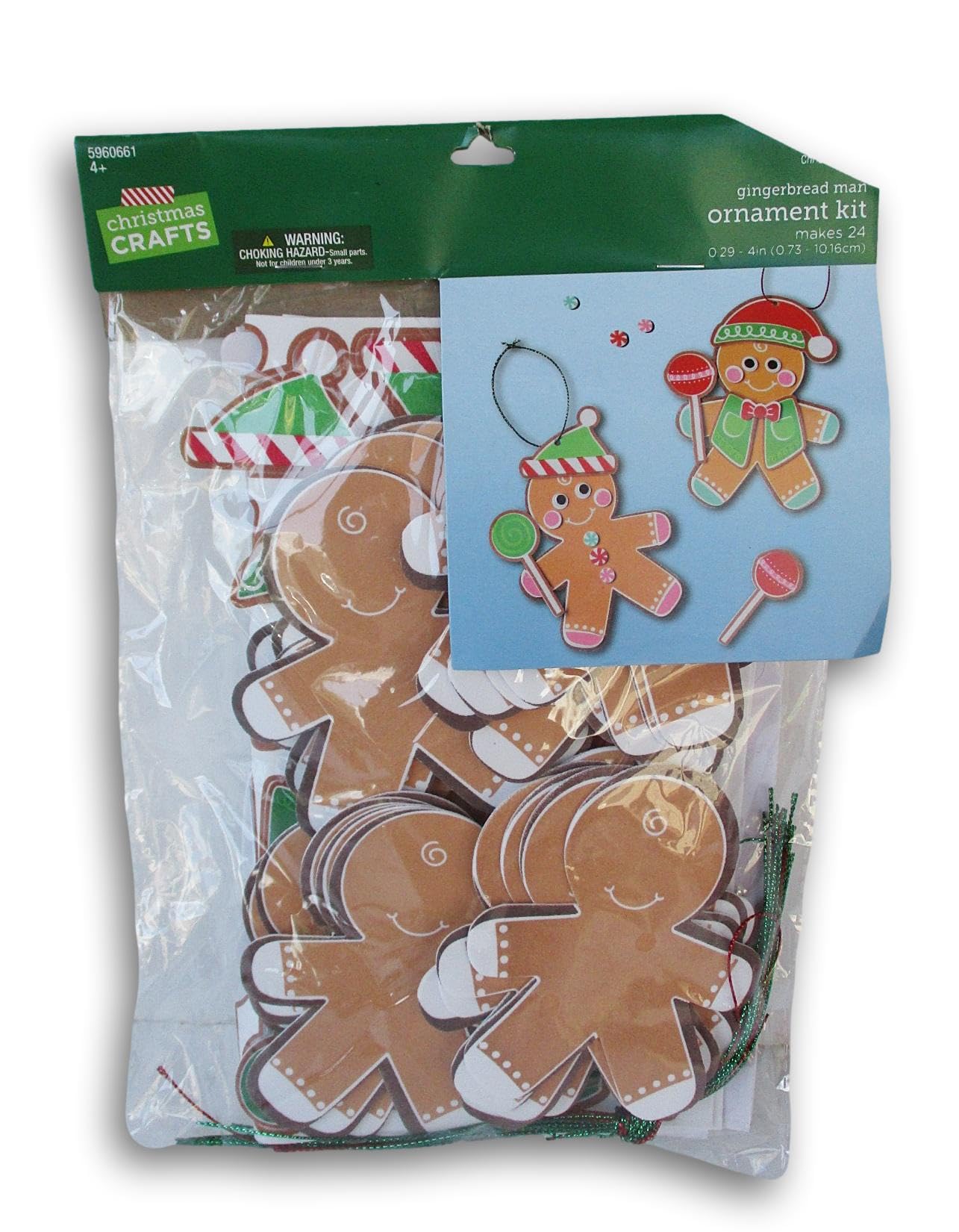 Christmas Gingerbread Man Ornaments Craft Kit - Makes 24