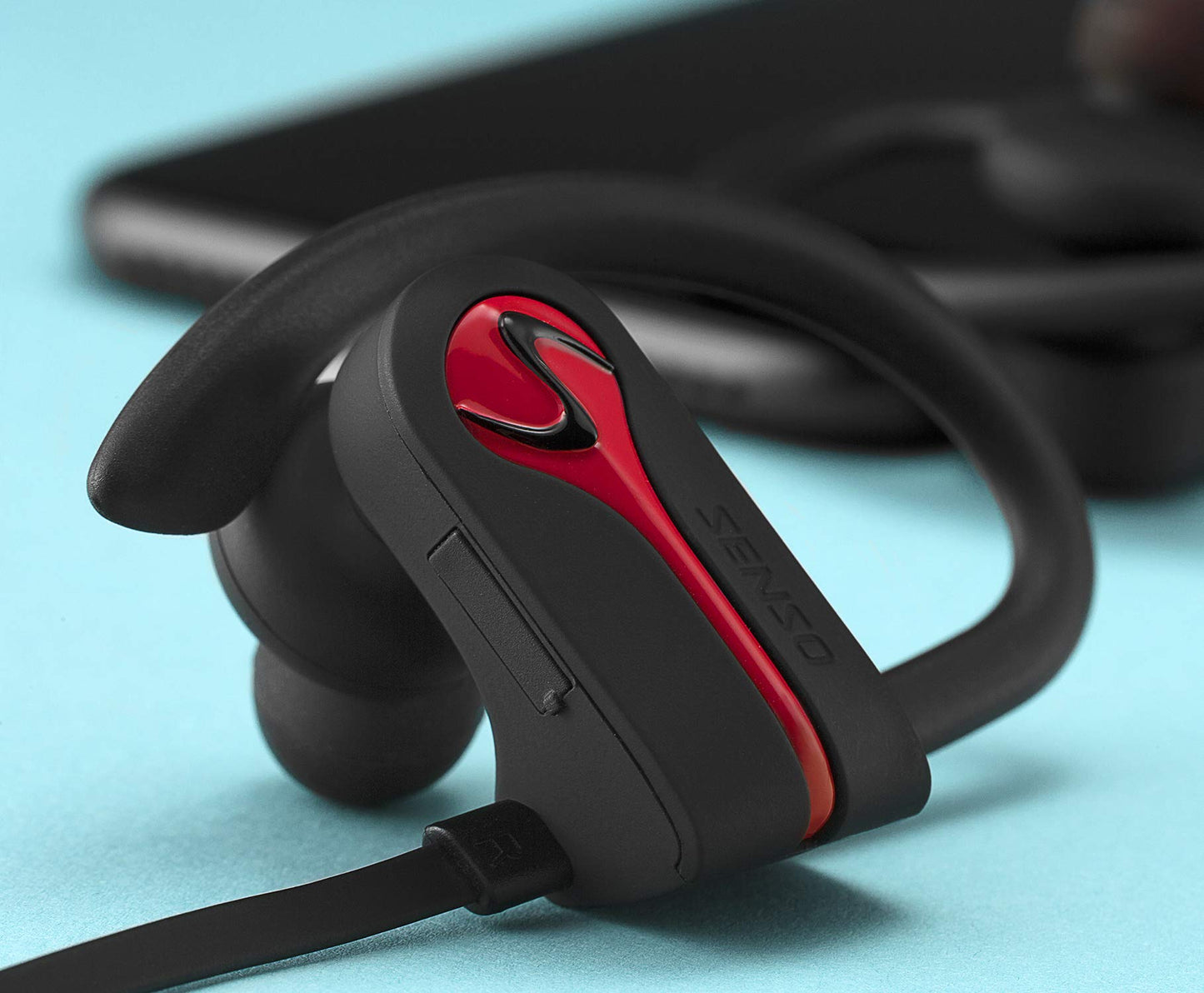 SENSO Bluetooth Headphones, Best Wireless Sports Earphones w/Mic IPX7 Waterproof HD Stereo Sweatproof Earbuds for Gym Running Workout 8 Hour Battery Noise Cancelling Headsets