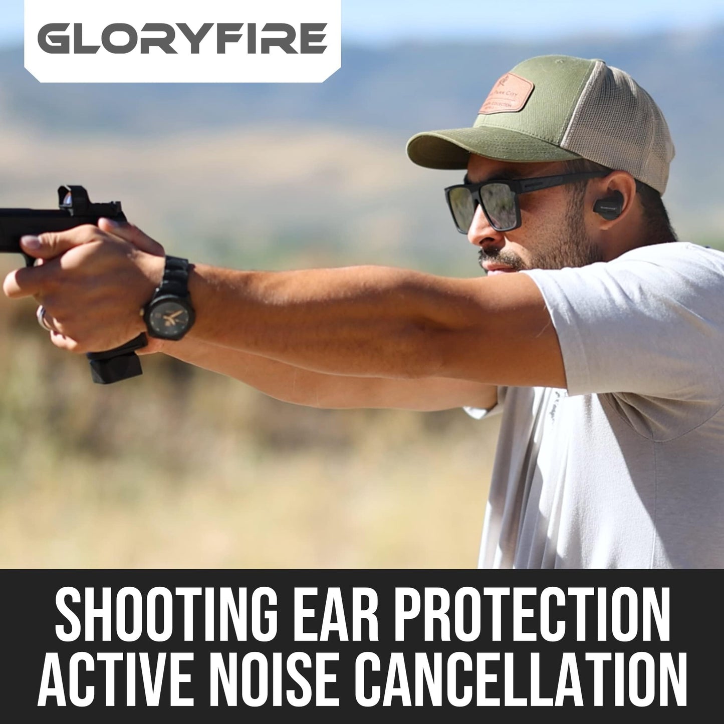 GLORYFIRE Shooting Ear Protection Earplugs, Hearing Protection Earbuds for Noise Reduction(Matte Black)