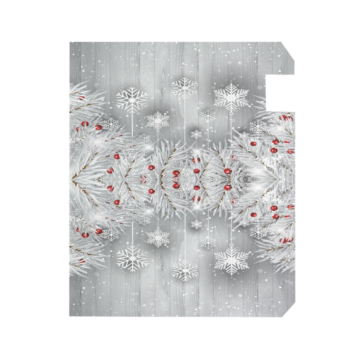 ALAZA Silver Christmas Tree Snowflake Magnetic Mailbox Cover MailWraps Garden Yard Home Decor for Outside Oversized-25.5" x20.8"