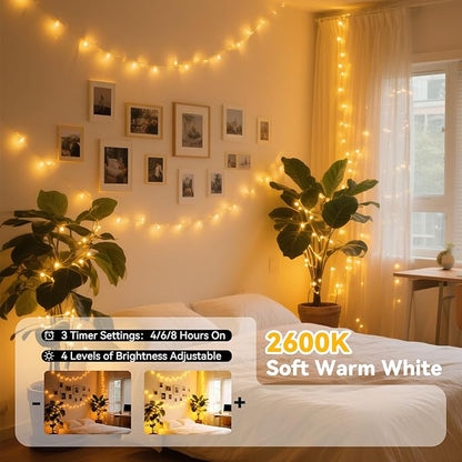 LitHome 400LED 130FT Christmas Led Fairy Lights with Remote, Color Changing Fairy Lights Plug in, 9 Modes Led String Lights for Indoor, Fairy String Lights Christmas Home Bedroom Dorm Party Decor
