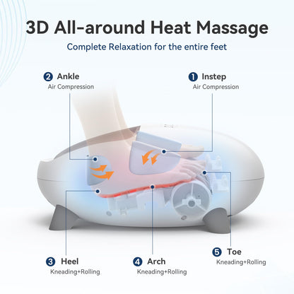 COMFIER Shiatsu Heated Foot Massager with Heat for Plantar Fasciitis Neuropathy, Deep Kneading Vibration Feet Massager for Mon Dad Men Women-Home Office Use