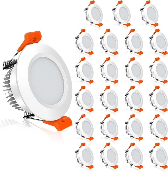 YGS-Tech 2 Inch LED Recessed Lighting, Dimmable Downlight 3W(35W Halogen Equivalent), CRI80, 5000K Daylight White Ceiling Light with LED Driver (24 Pack)