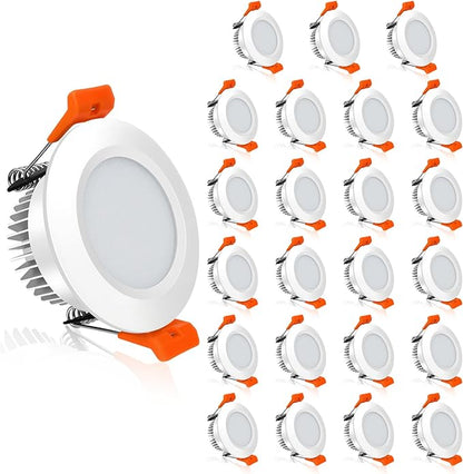 YGS-Tech 2 Inch LED Recessed Lighting, Dimmable Downlight 3W(35W Halogen Equivalent), CRI80, 4000K Natural White Ceiling Light with LED Driver (24 Pack)