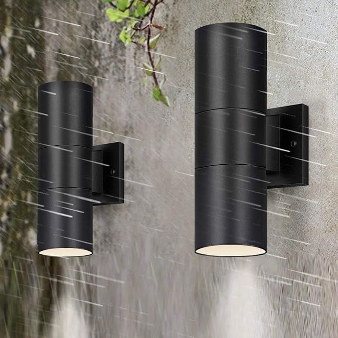 Dusk to Dawn Outdoor Lighting, Up and Down Lights Outdoor Wall Sconce - LED Light Lamps A19 Included,Exterior Light Fixture Outdoor Wall Lights for Garage,Porch,Front Door [ETL Listed]
