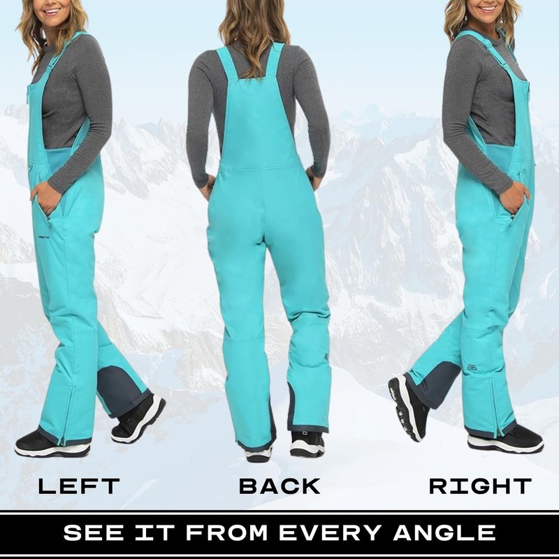 Arctix Women's Essential Insulated Bib Overalls, Bluebird, Small Short