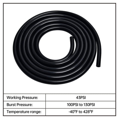 EVIL ENERGY 5/16 Silicone Vacuum Tubing Hose Line 10FT 130PSI Max Pressure Black (8mm ID)