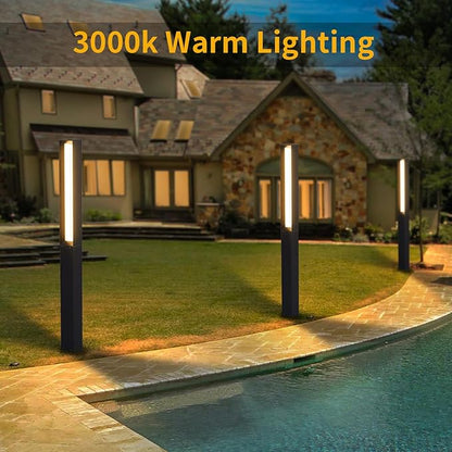 Landscape Path Light, 71" Modern Outdoor LED Pathway Lights, IP54 Waterproof Bollard Lighting for Yard, Driveway, Lawn, Courtyard & Garden Decoration