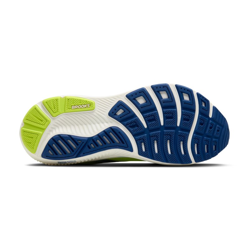 Brooks Men’s Ghost 17 Neutral Running Shoe - Acid Lime/Navy/White - 10.5 Medium