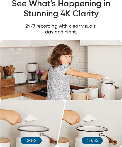 eufy Indoor Cam E30 2-Cam Kit, Latest Generation, 4K UHD Security Camera, Pet/Dog/Baby Camera with Phone app, Color Night Vision, Human/Pet Auto Tracking, 360 Pan-Tilt, Works with Homekit