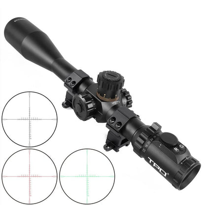 KT12-60X60SAL Long Range Rifle Scope 35mm Tube Side Parallax Adjustment with Scope Rings (MIL Reticle)