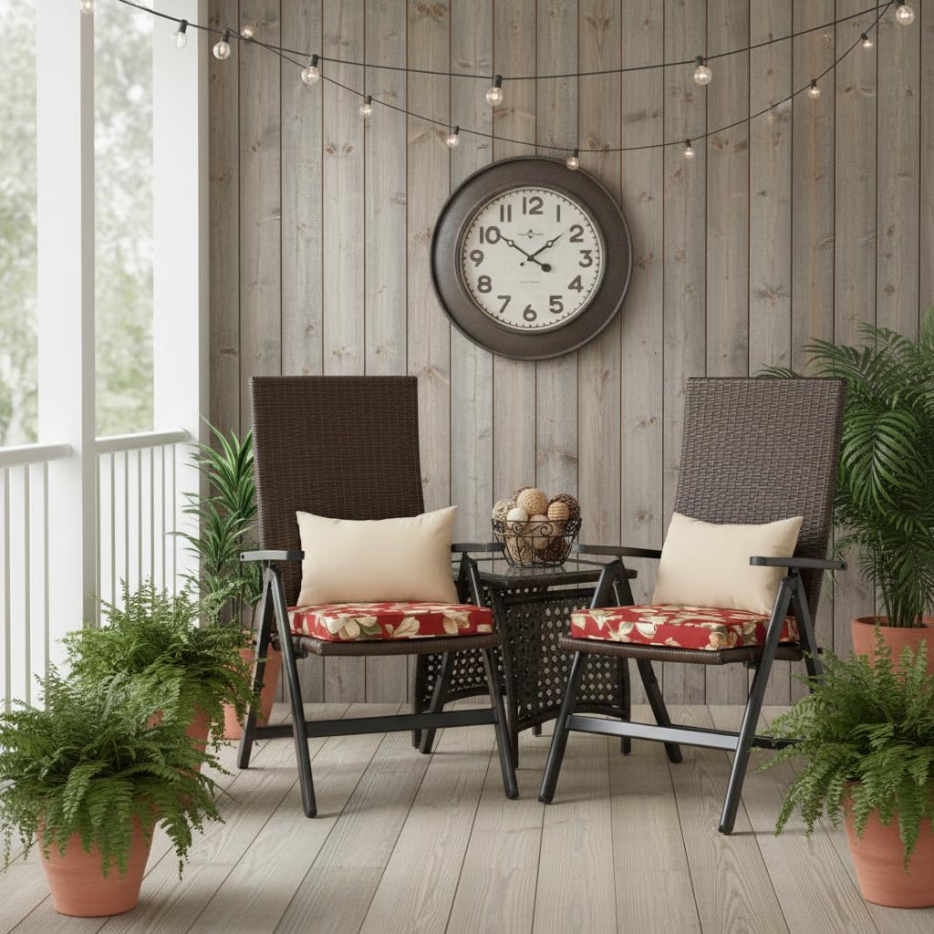 Greendale Home Fashions 2-Pack Outdoor 19x12 inch Rectangle Decorative Throw Pillow, Sanddollar