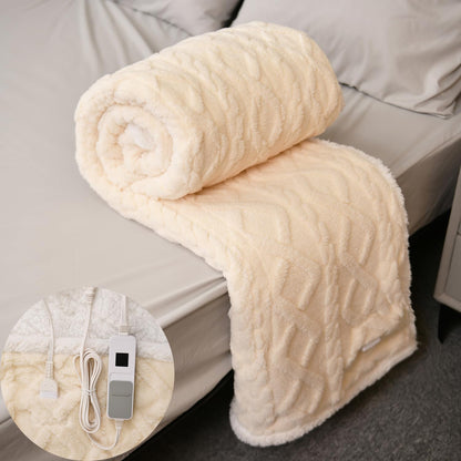 MERRYLIFE Heated Blanket Cozy Soft Electric Blanket with 4 Heating Levels&8 Hours Auto Off Overheat Protection Machine Washable UL&FCC Certification Use for Home Couch (Cheetah,50" 60")