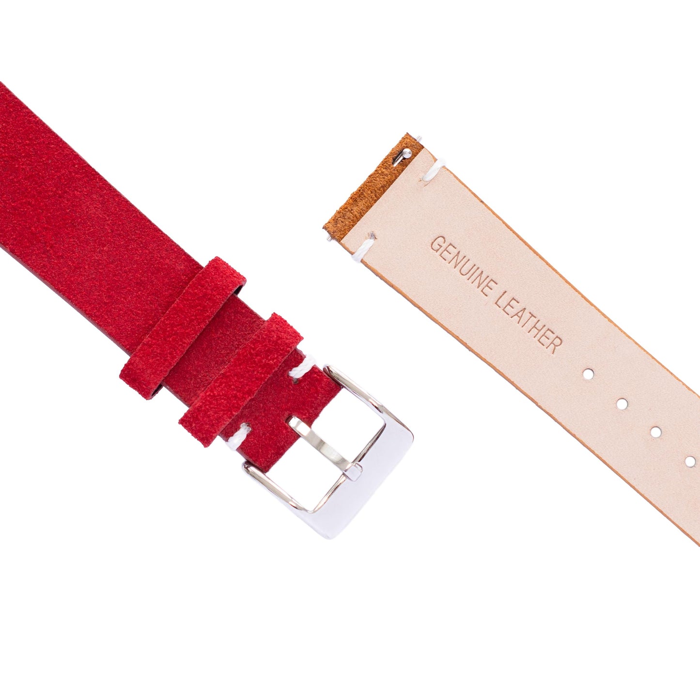 BARAK WATCHES Quick Release Suede Leather Watch Straps – Soft Genuine Leather Band – 20mm 22mm – Replacement Watch Band for Men & Women – Multiple Colors Available (Blue, 20mm)