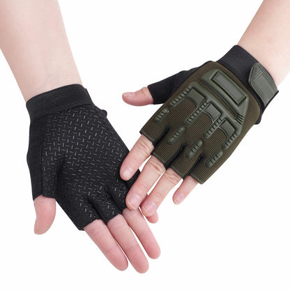 Biking Gloves Kids Boys Girls Cycling Exercise Half Finger Fingerless Gloves Child Motor Bike Riding Anti-Slip Weight Lifting Bikes Workout Climbing Bicycle Glove Gym Skate Glove