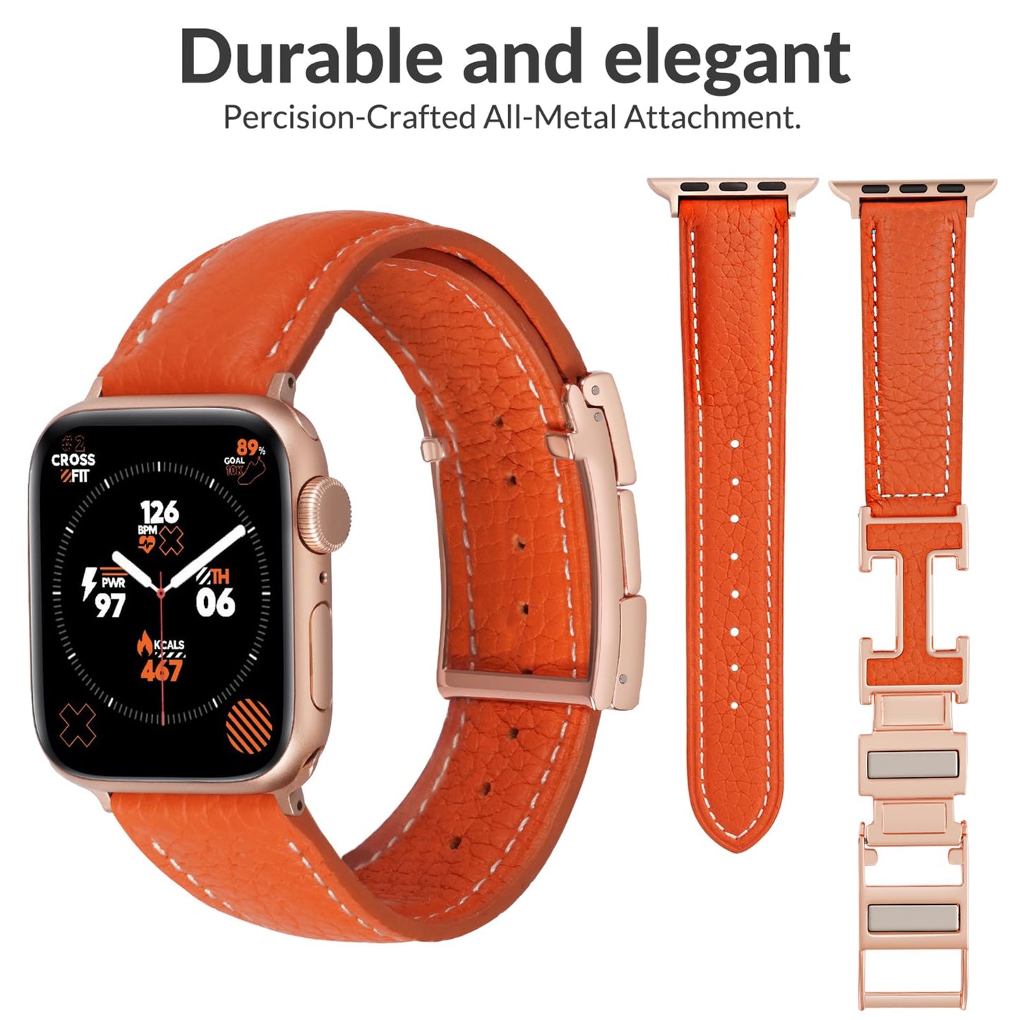 JSGJMY Leather Magnetic Band Compatible with Apple Watch Bands 38mm 40mm 41mm 42mm 44mm 45mm 46mm 49mm for Women Men，Top Grain Leather Designer Replacement Strap for iWatch Ultra SE Series11/10/9/8/7/6/5/4/3/2/1