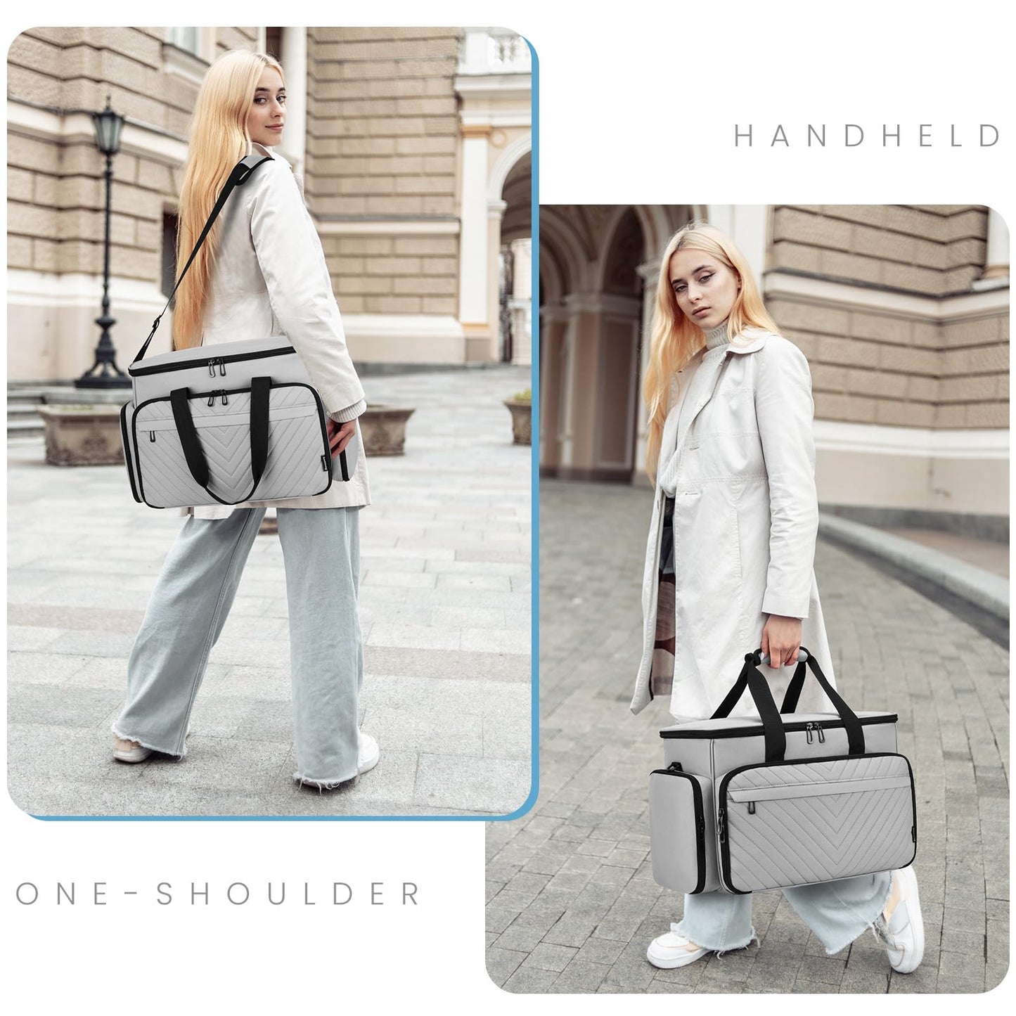 kadilong Sewing Machine Case with Removable Padding Pad, Sewing Tote Bag for Sewing Machine Carrying with Shoulder Strap for Most Standard Singer, Brother, Janome