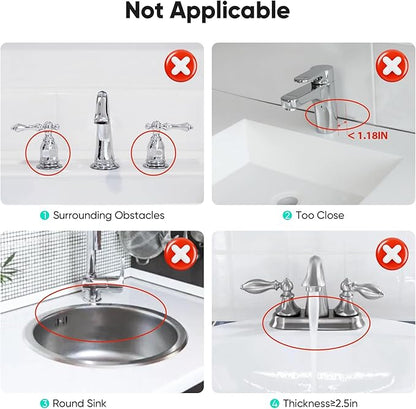 14.6'' Faucet Mat for Kitchen Sink Kitchen Sink Splash Guard Silicone Kitchen
