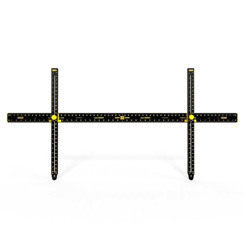 Hang It Perfect Pro Picture Frame Wall Hanging Tool with Level, 48 inch, Black