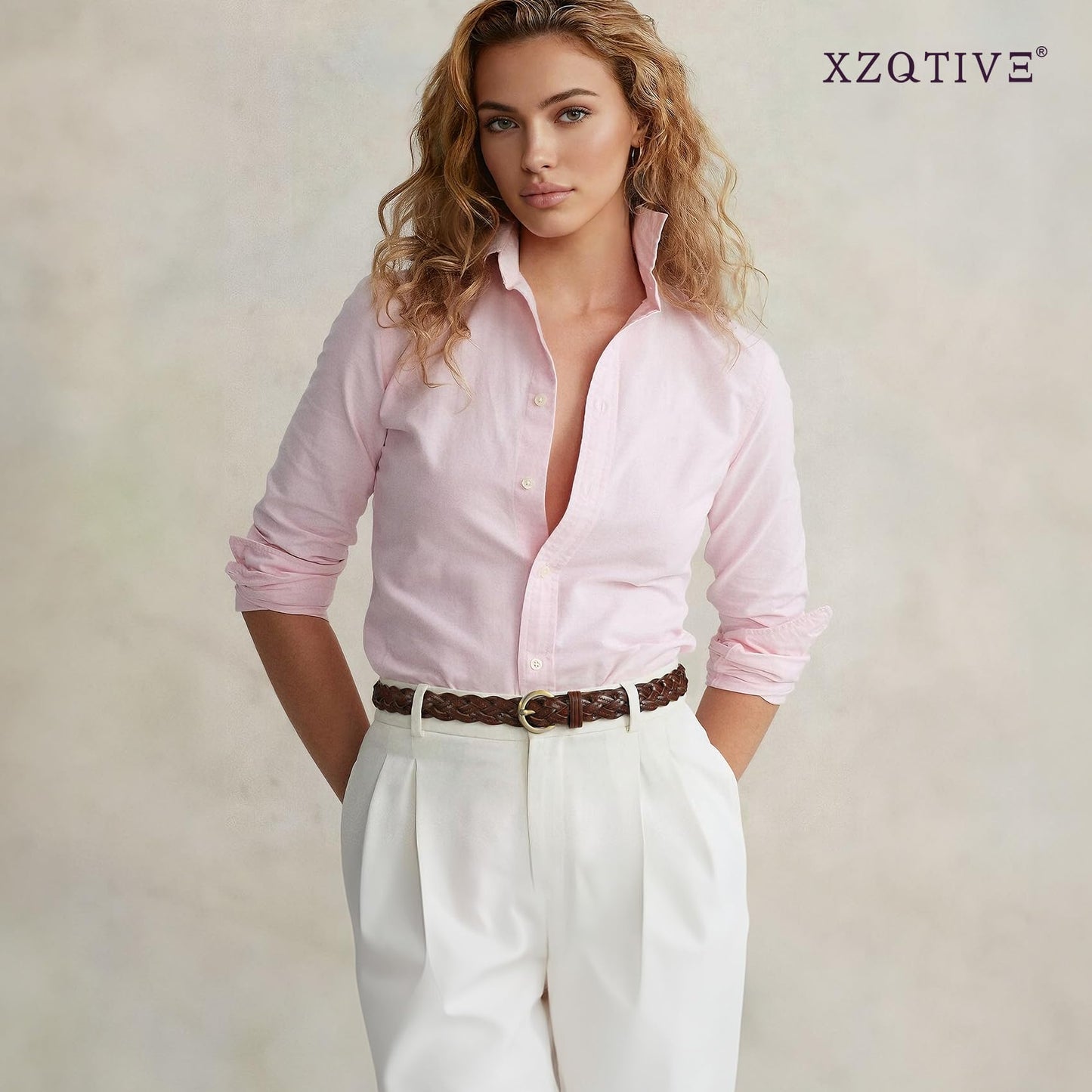 XZQTIVE 2 Pack Women's Braided Leather Belts Casual 0.9" Skinny Woven Belt for Jean Pant
