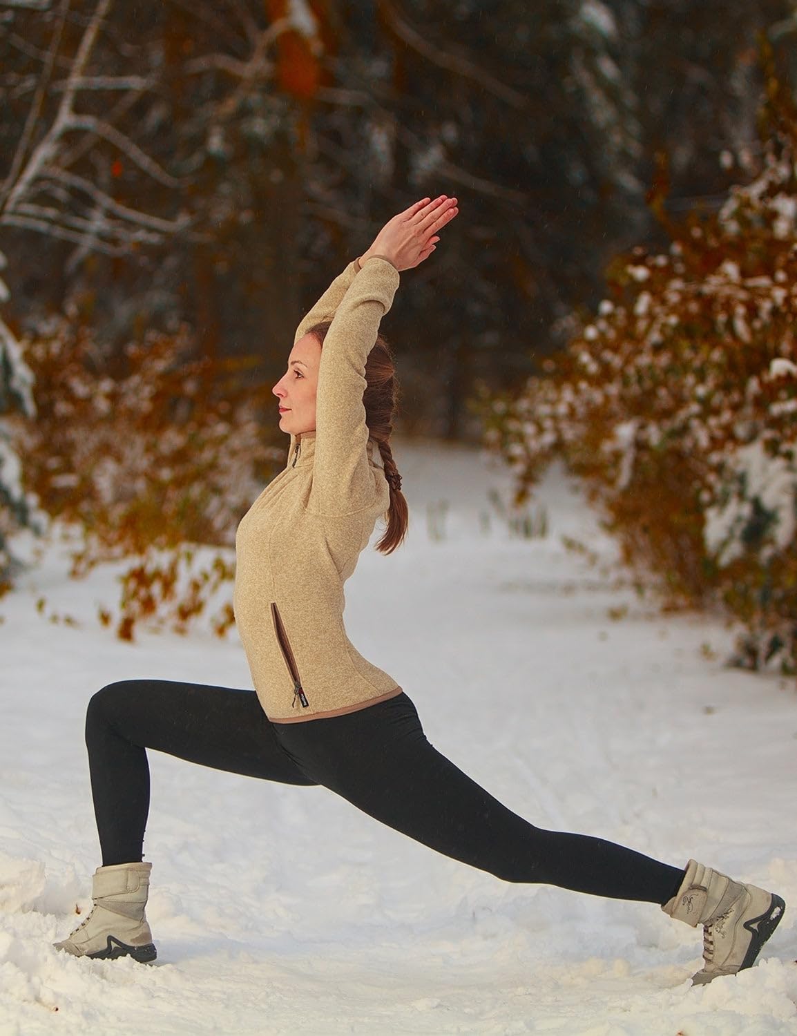 baleaf Women's Waterproof Leggings Fleece Lined Thermal Warm Winter Yoga Water Resistant Pants with Pockets Army Green S