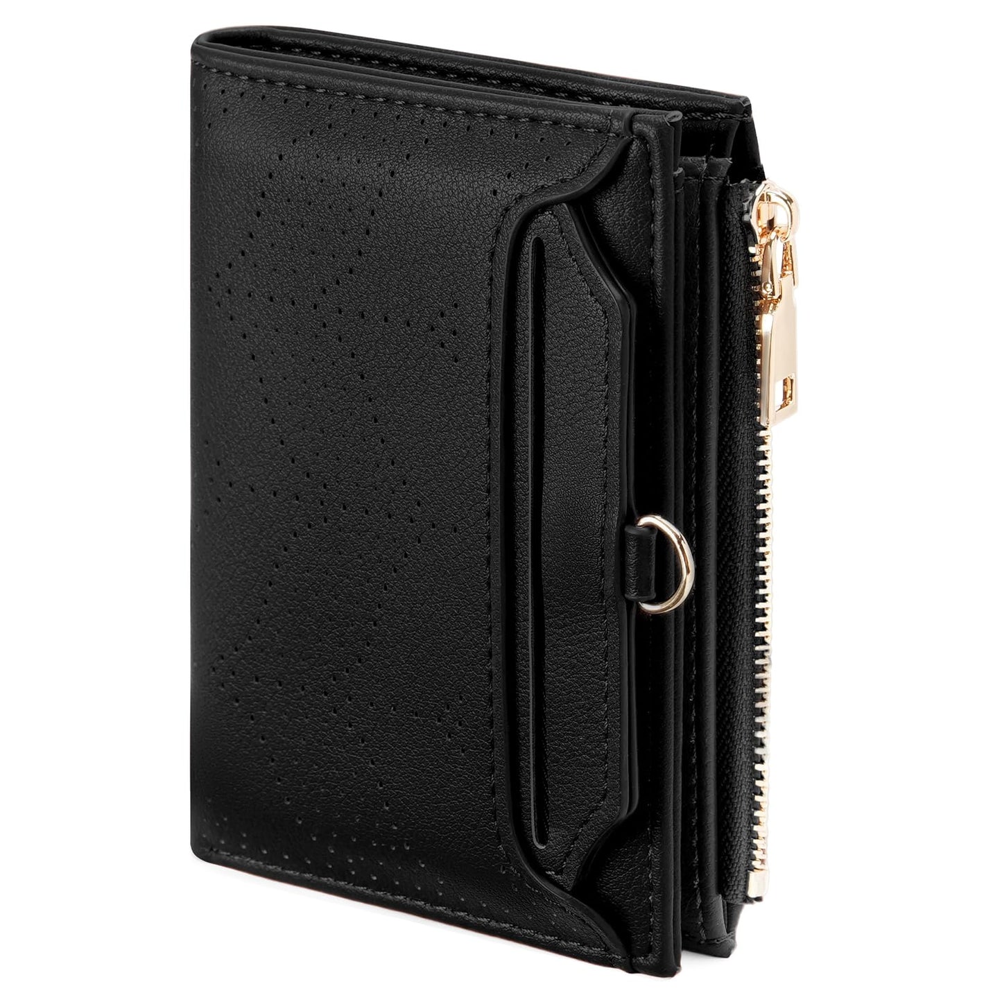 FALAN MULE Small Wallet Women RFID Blocking Bifold Compact Card Holder Vegan Leather Wallet for Women with ID Window