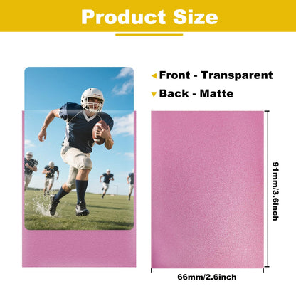 Premium Card Sleeves, 150 Sleeves 2.6''x3.6''(66x91mm) Compatible with Standard Sized Trading Card, Fit for MTG PTCG Game Card, Baseball Card, Sport Card (Rose Red)
