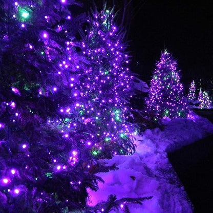 Christmas String Lights Purple - 220 LED 25m/82ft 8 Modes End-to-End Plug in Indoor/Outdoor Waterproof Decorative Inside/Outside Fairy Twinkle Xmas Tree Lights for Halloween/Wedding/Patio/Room/Home