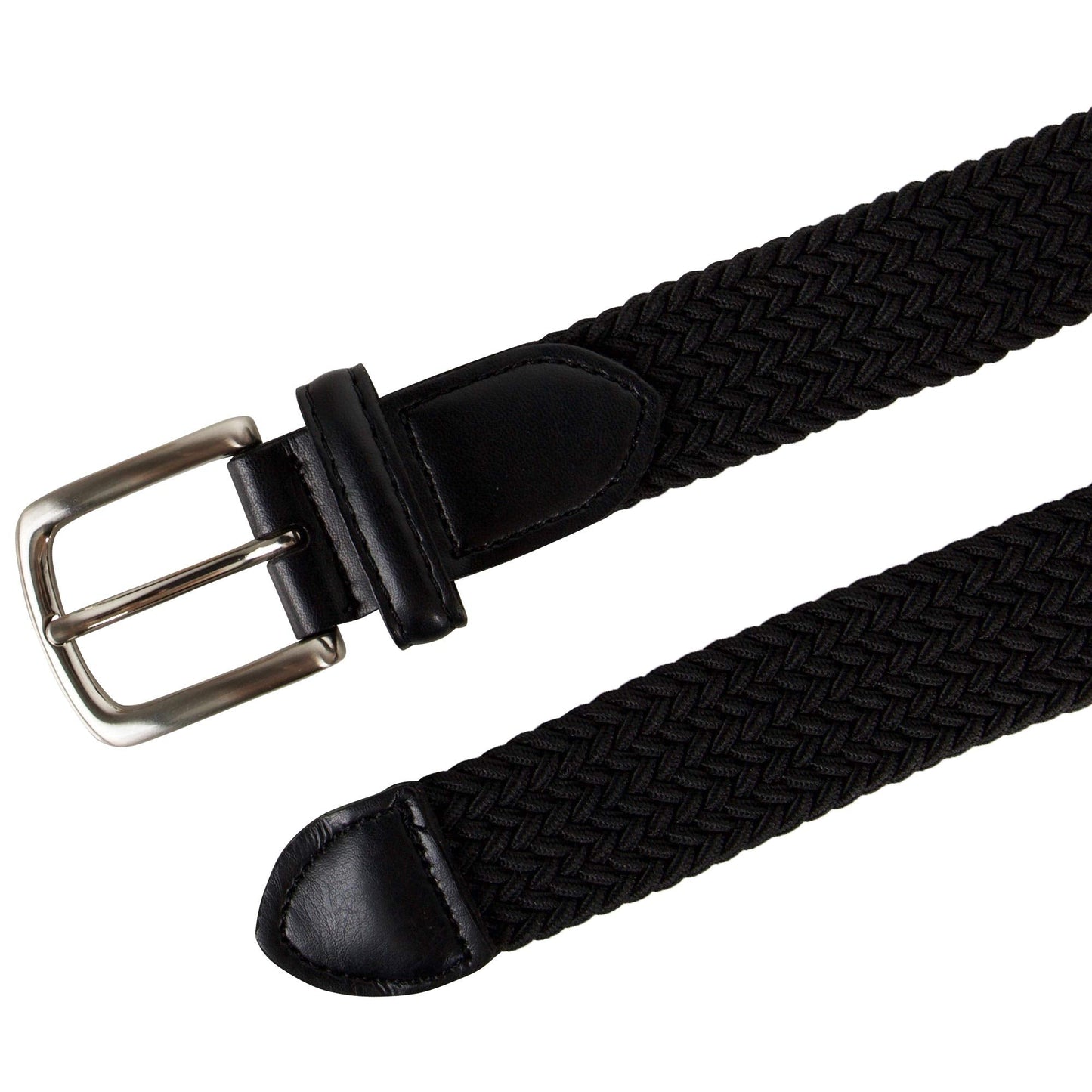 Dockers Big Boys Dockers Big Boys' Braided Elastic-web Stretch Belt, Black, Large