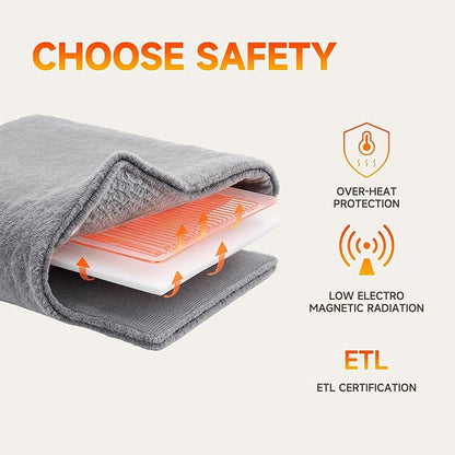 Heated Blanket Electric Blanket Queen Size 84"x90" Fast Heating Electric Blanket with Dual Control 10 Heat Levels & 10 Hours Auto-Off Overheat Protection Cozy Soft Flannel Heated Throw Blanket