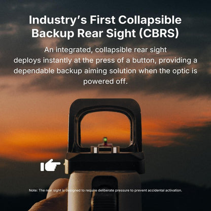OSIGHT XR Enclosed Red Dot Sight, 2/6 MOA Dot & 32 MOA Circle Multi-Reticle, 407C/507C Footprint Compatible, Parallax-Free Reflex Optic with Charging Cover for Full-Size Setups