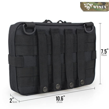 WYNEX Tactical Admin Molle Pouch, Medical EDC EMT Utility Bag Shell Design Attachment Pouches 1000D Nylon Hiking Belt Bags