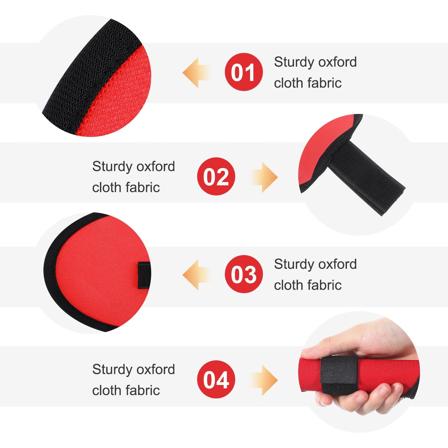 Quilax 6 Pcs Lure Wraps, 5.9 Inch Fishing Lure Wraps, Bait Gloves Lures Shield for Fishing Rod, Fish Hook Storage Protectors, Pole Sleeve Guard for Protecting Fishermen(Red)