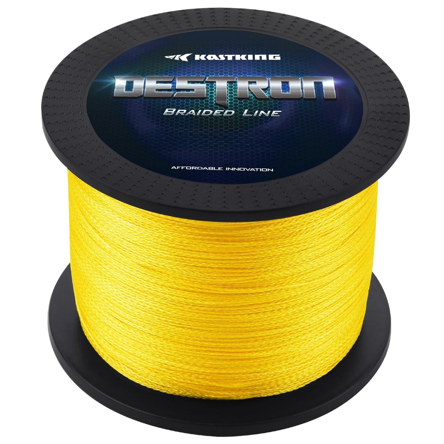 KastKing Destron Braided Fishing Line, Yellow, 4 Stands, 50LB, 600Yds