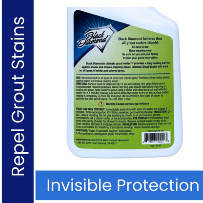 ULTIMATE GROUT SEALER – Professional Strength Tile, Stone & Grout Protection for Showers, Floors & Backsplashes | Easy-Clean, Stain & Moisture Repellent – Low Odor Contractor Grade (Quart)