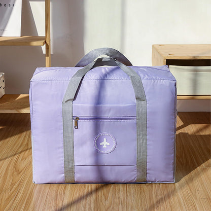 Travel Bag for Women Foldable Duffle Bag Spirit Airlines Personal Item Carry On Tote Lightweight Sports Gym Tote Weekender Overnight Bag (Purple)