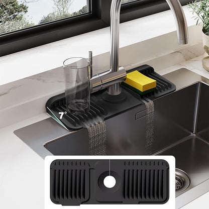 14.6 Inch Silicone Faucet Mat for Kitchen Sink Splash Guard