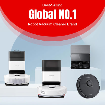 roborock Q7 Max+ Robot Vacuum and Mop with Auto-Empty Dock Pure, Hands-Free Cleaning for up to 7 Weeks, APP-Controlled Mopping, 4200Pa Suction, No-Mop&No-Go Zones, 180mins Runtime, Works with Alexa