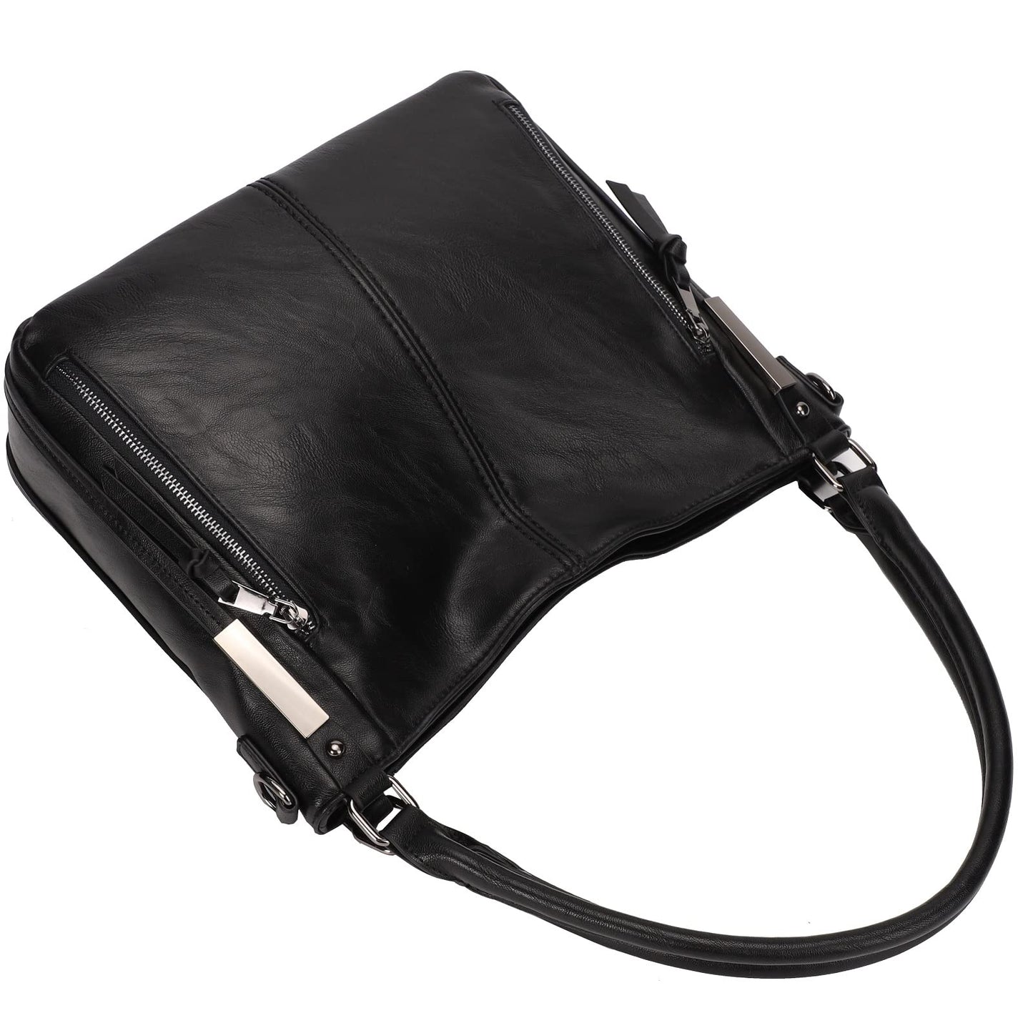 Purses for Women Shoulder Handbags Hobo Bags Tote Bag (01-Black)